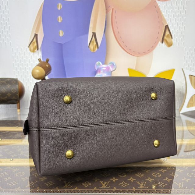 Louis vuitton original calfskin low key hobo bag M12982 chocolate 