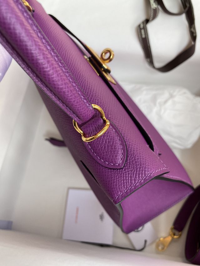 Hermes original epsom leather kelly 28 bag K28-2 anemone