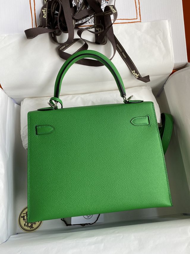 Hermes original epsom leather kelly 28 bag K28-2 bamboo