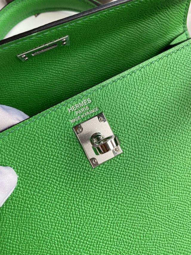 Hermes original epsom leather kelly 28 bag K28-2 bamboo