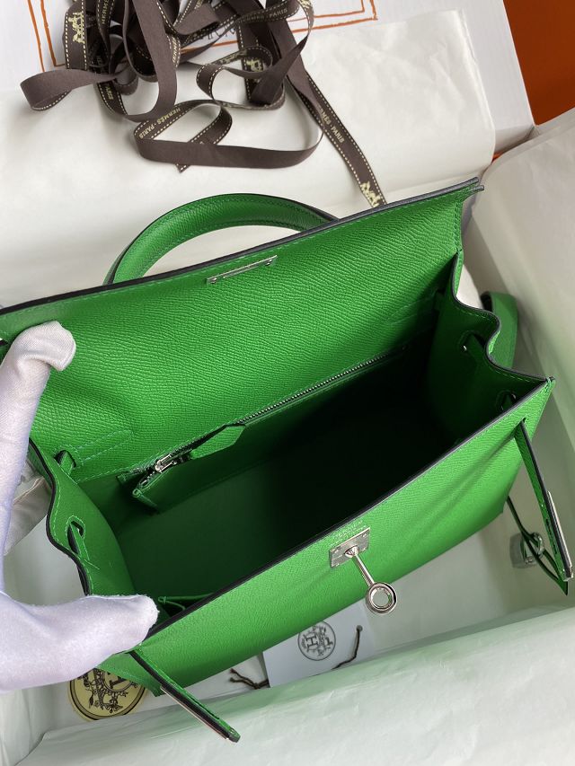 Hermes original epsom leather kelly 28 bag K28-2 bamboo