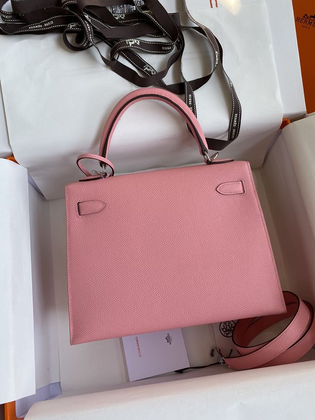 Hermes original epsom leather kelly 28 bag K28-2 rose confetti
