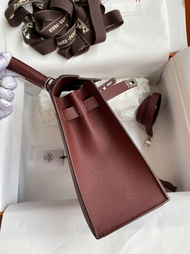 Hermes original epsom leather kelly 28 bag K28-2 rouge H	