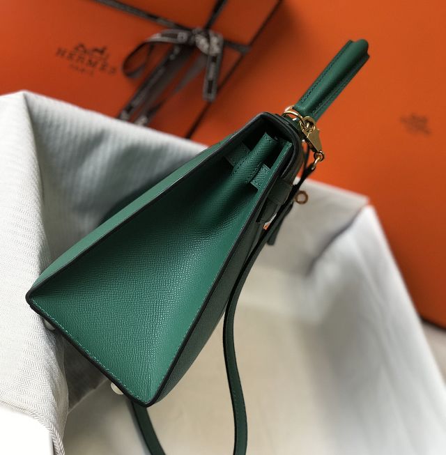 Hermes original epsom leather kelly 25 bag K25-1 vert vertigo