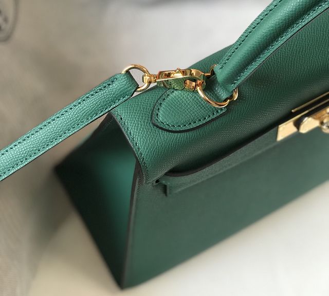 Hermes original epsom leather kelly 25 bag K25-1 vert vertigo