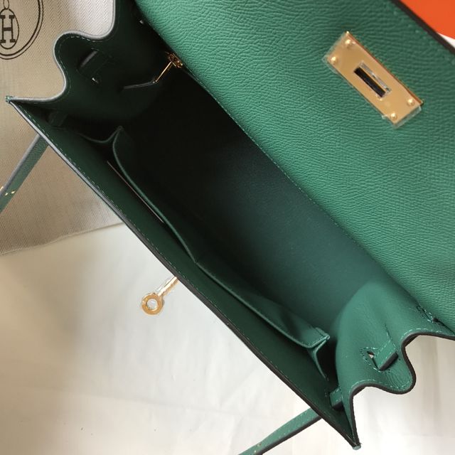 Hermes original epsom leather kelly 25 bag K25-1 vert vertigo