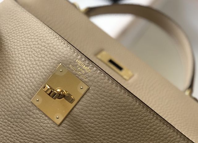 Hermes original togo leather kelly 28 bag K28 grey trench	
