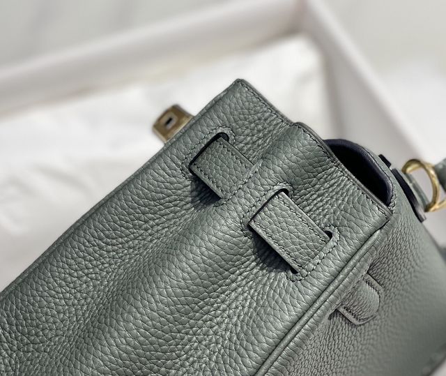 Hermes original togo leather kelly 28 bag K28 vert amande
