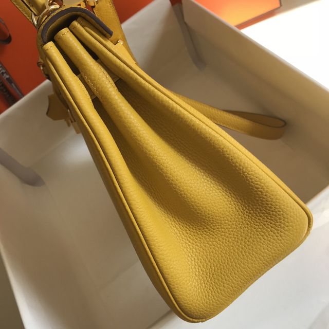 Hermes original togo leather kelly 28 bag K28 amber