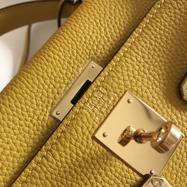 Hermes original togo leather kelly 28 bag K28 amber