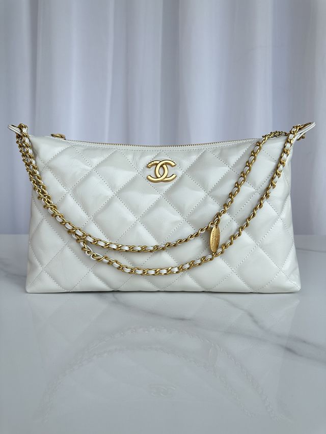 CC original lambskin large hobo bag AS5498 white