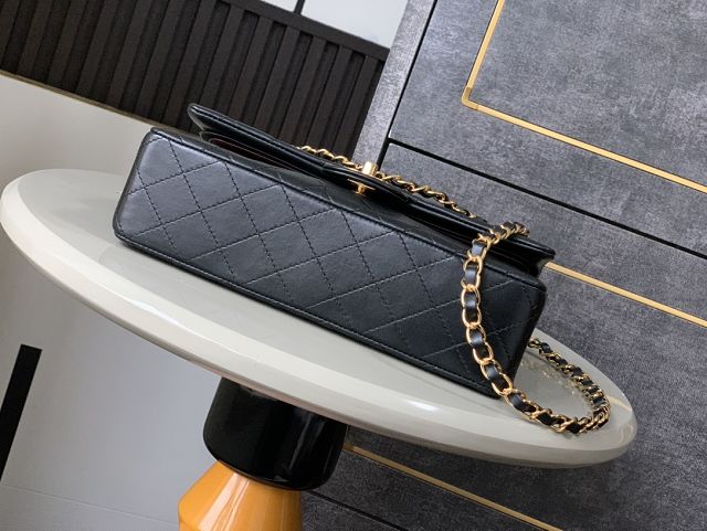 CC original lambskin medium flap bag A01012 black