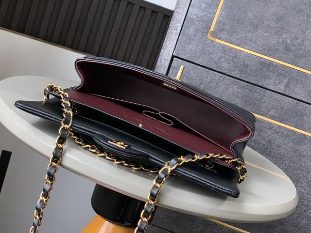 CC original lambskin medium flap bag A01012 black