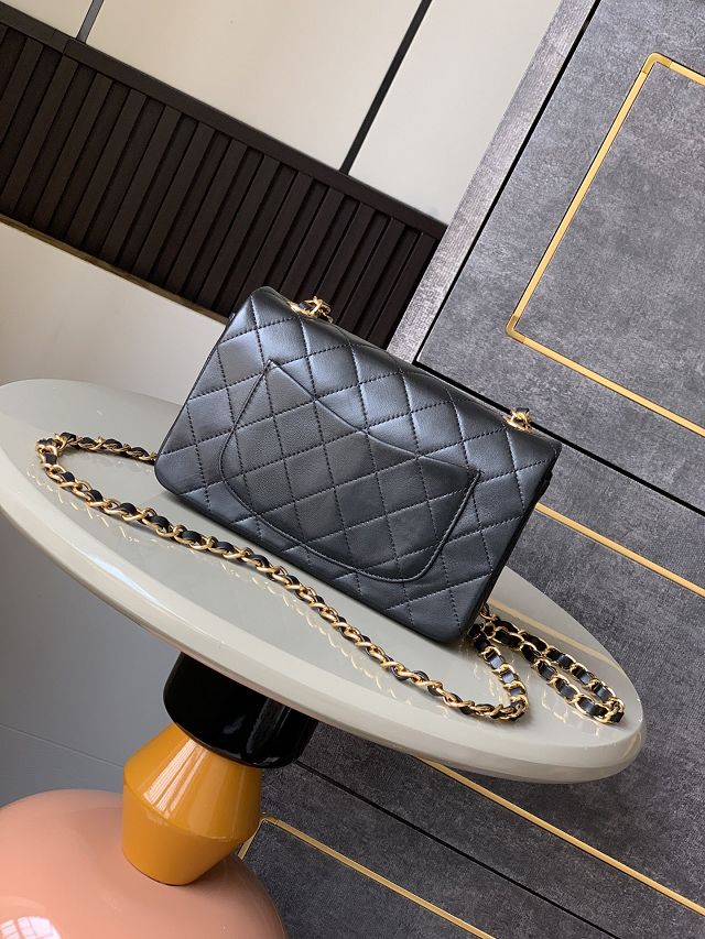 CC original lambskin mini flap bag A011015 black