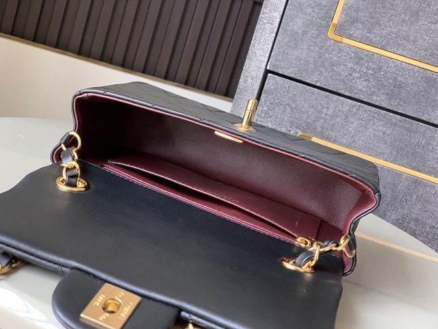CC original lambskin mini flap bag A011015 black