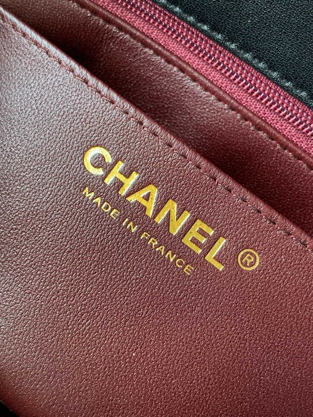 CC original lambskin mini flap bag A011015 black