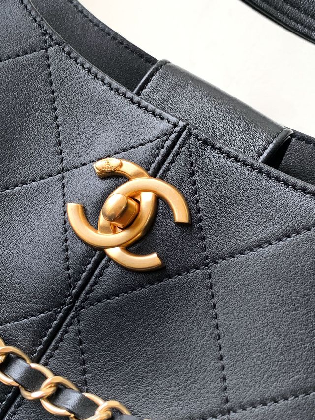 CC original calfskin shopping tote bag AS5405 black