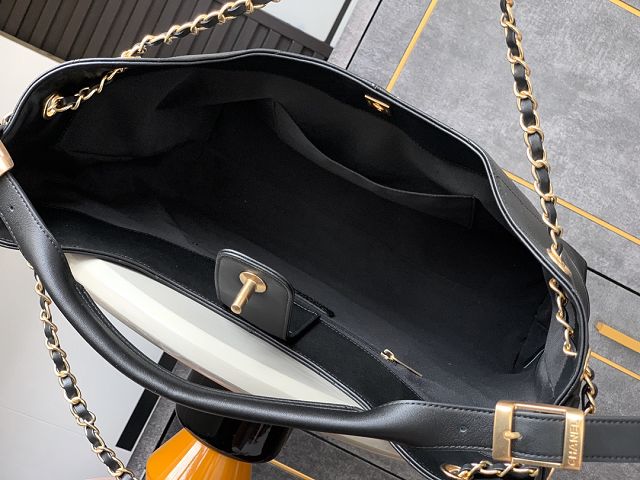 CC original calfskin shopping tote bag AS5405 black