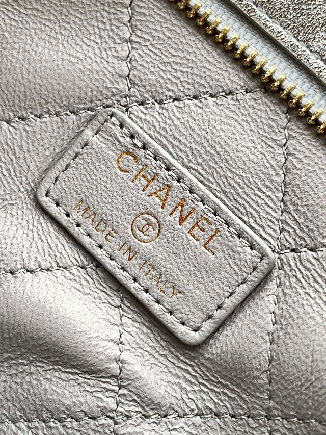 CC original lambskin clutch with chain AP4613 silver