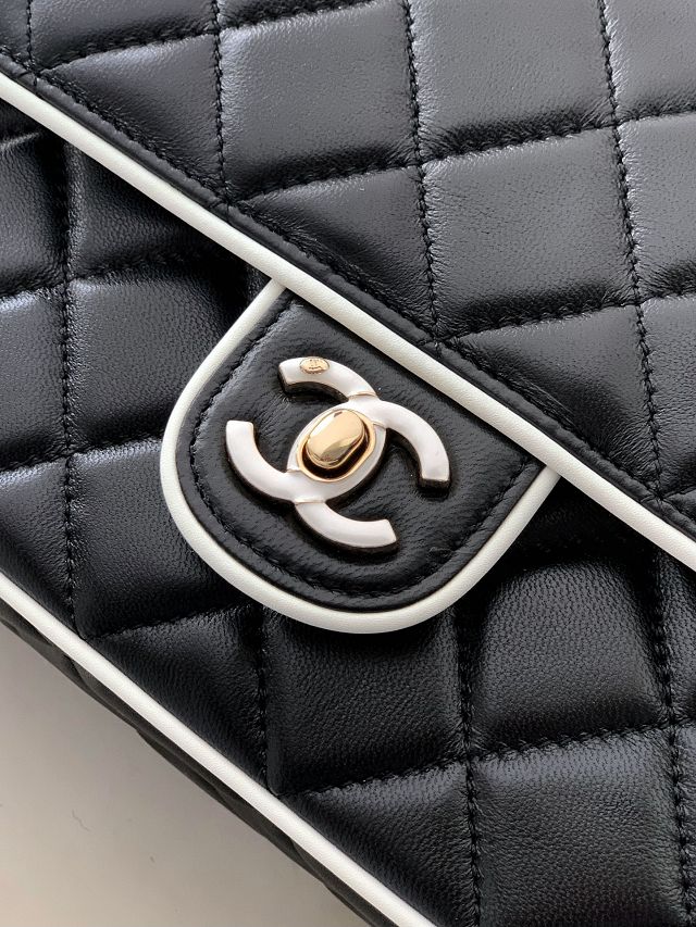 CC original lambskin flap bag AS5150 black
