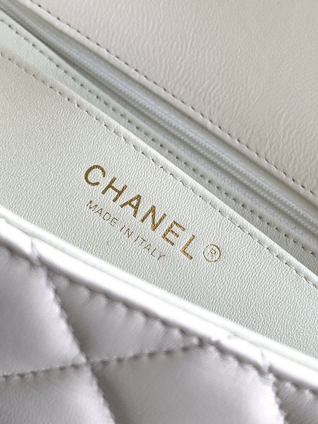 CC original lambskin mini flap bag AS5151 white