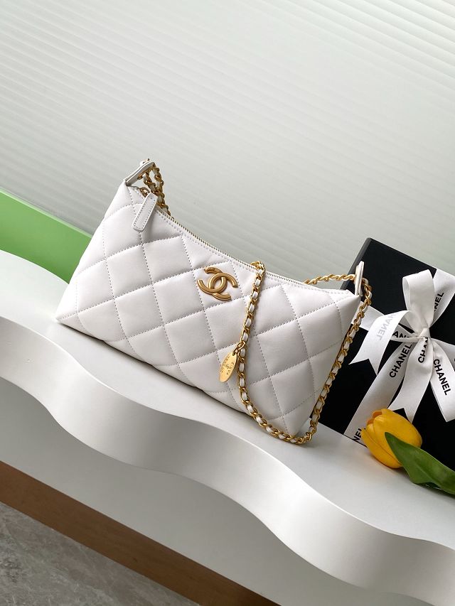 CC original lambskin small hobo bag AS5528 white