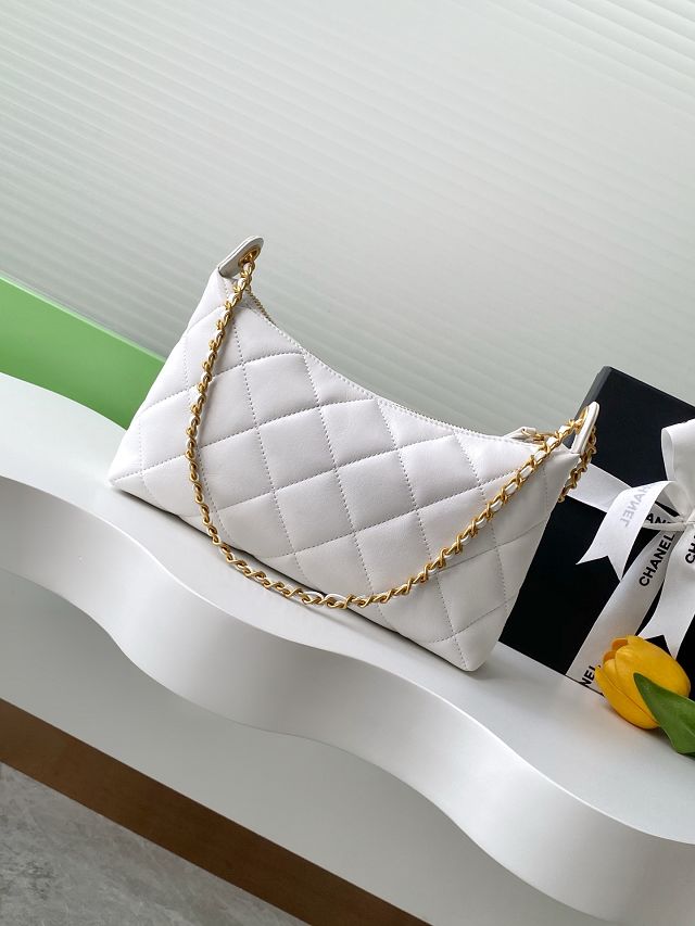 CC original lambskin small hobo bag AS5528 white