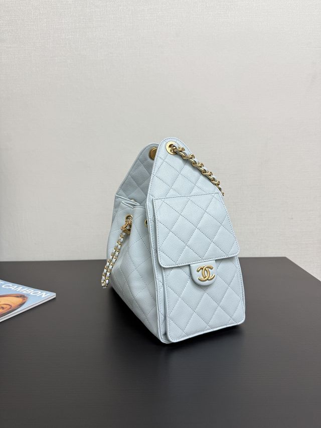 CC original grained calfskin 25 small handbag AS5293 light blue