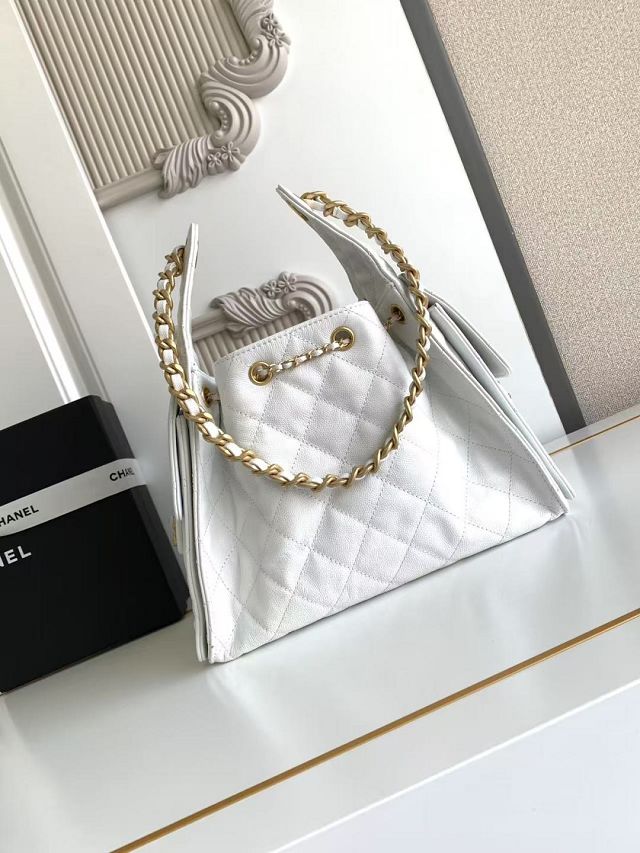 CC original grained calfskin 25 small handbag AS5293 white
