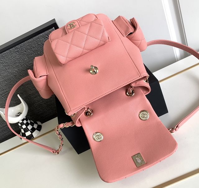 CC original grained calfskin backpack AS3860 pink