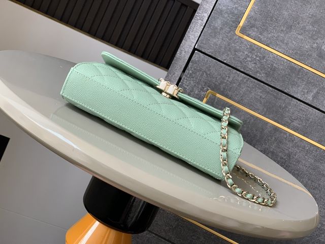 CC original grained calfskin flap phone holder AP3238 green
