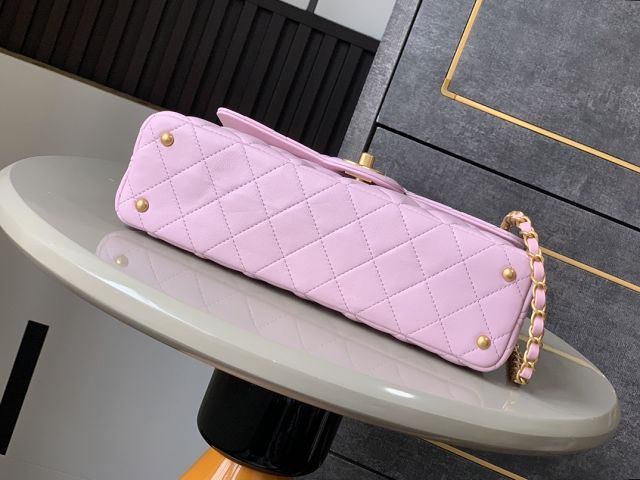 CC original lambskin medium top handle flap bag AS5356 pink