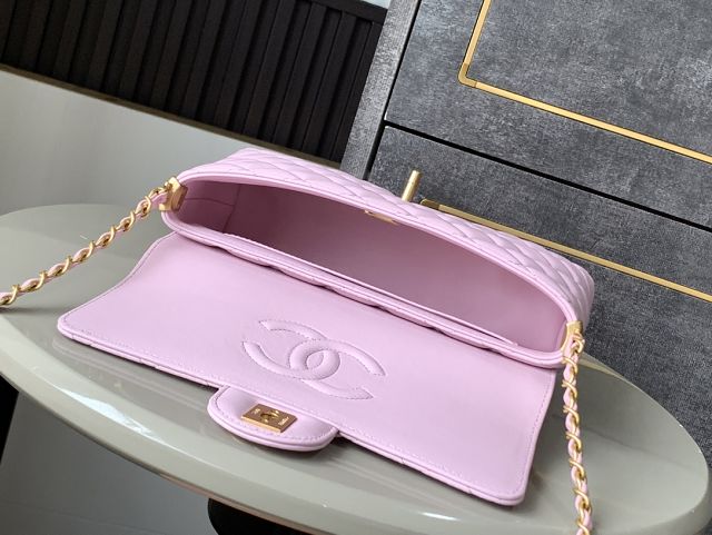 CC original lambskin medium top handle flap bag AS5356 pink