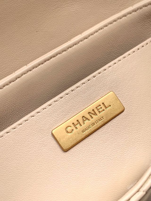 CC original lambskin small top handle flap bag AS5355 beige