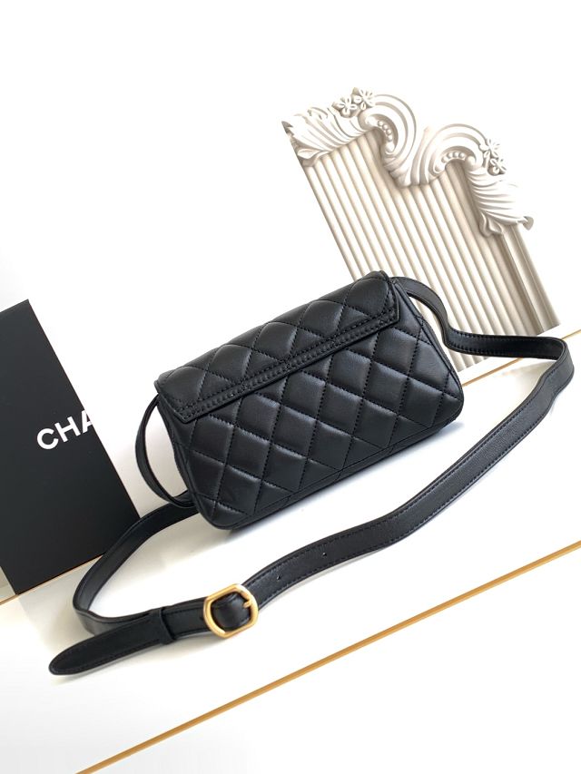 CC original calfskin flap phone holder AP4677 black