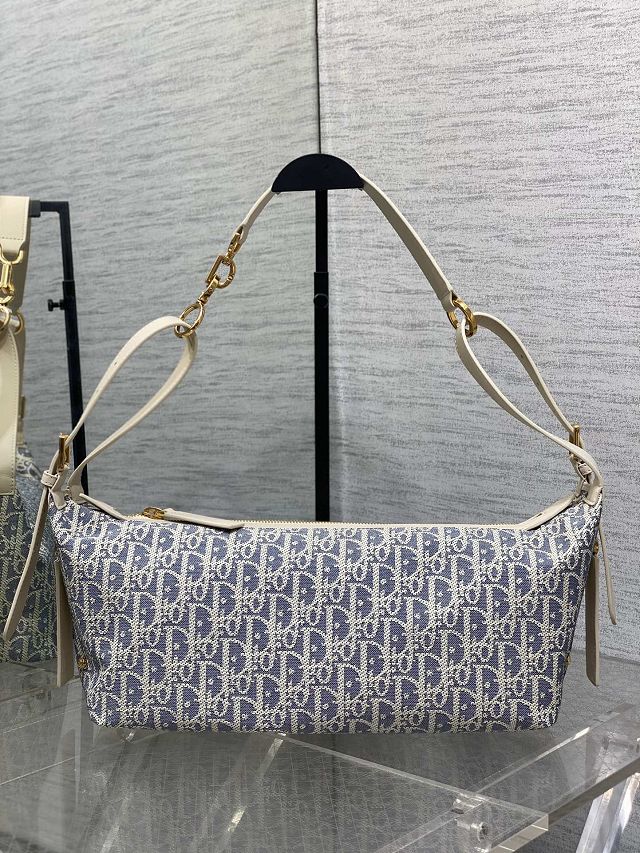 Dior original cotton medium D-Journey bag M2417 blue