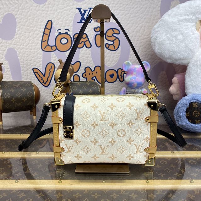 Louis vuitton original canvas side trunk M46907 black