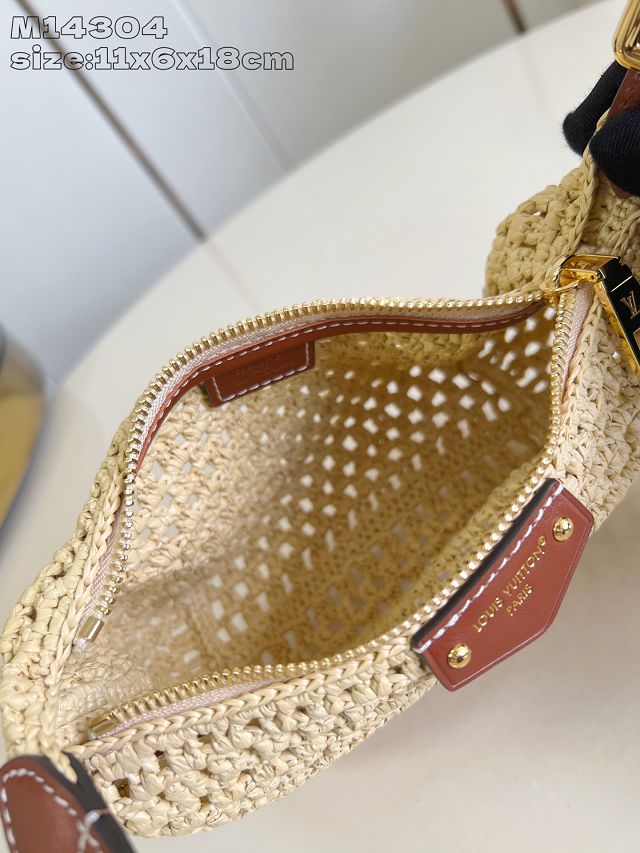 Louis vuitton original raffia hills pochette M14304 apricot