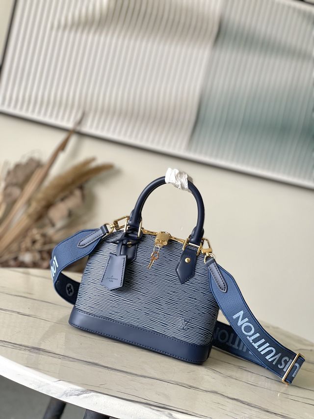Louis vuitton original epi leather alma BB M14853 dark blue