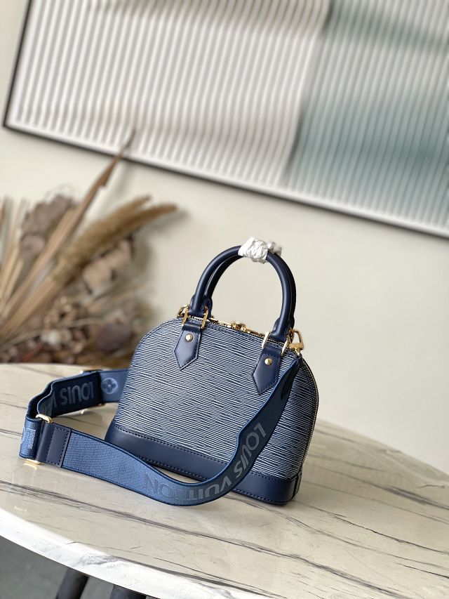 Louis vuitton original epi leather alma BB M14853 dark blue