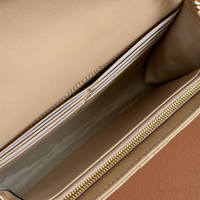 GG original calfskin marmont wallet on chain 837745 beige