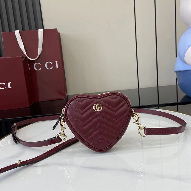 GG original calfskin marmont mini shoulder bag 837753 bordeaux
