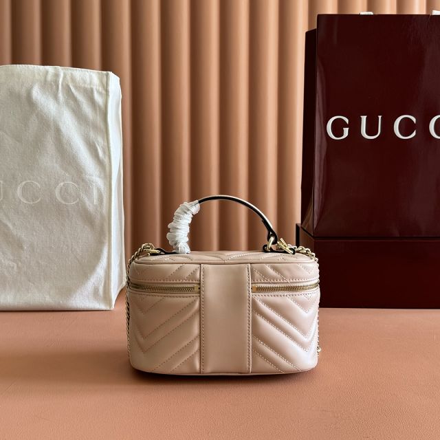 GG original calfskin marmont mini vanity bag 837455 light pink