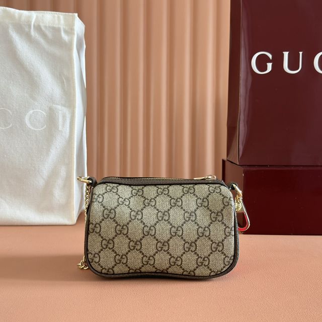 GG original fabric ophidia mini bag 838475 brown