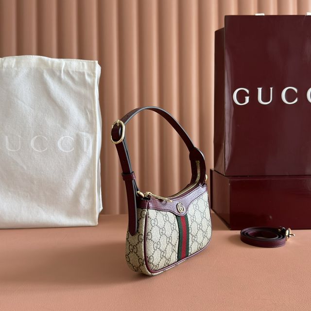 GG original fabric ophidia mini shoulder bag 838465 bordeaux