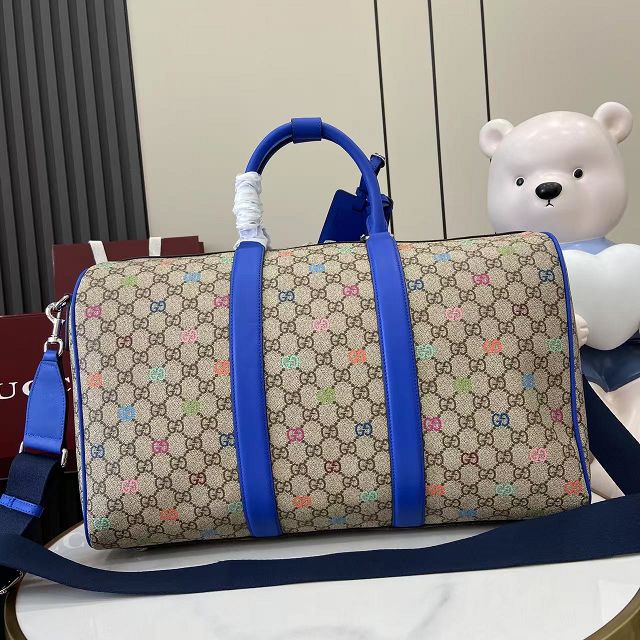 GG original canvas medium medium duffle bag 792074 blue
