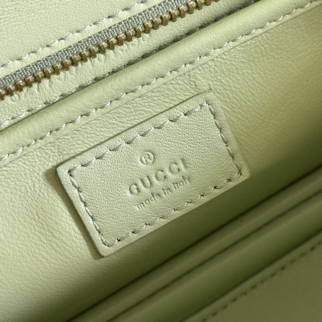 GG original calfskin bamboo diva medium bag 827750 light green