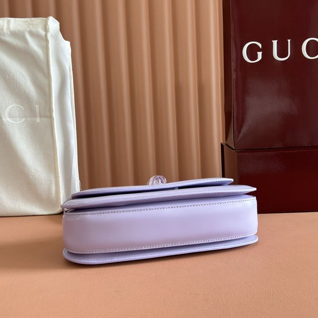 GG original calfskin bamboo diva medium bag 827750 light purple