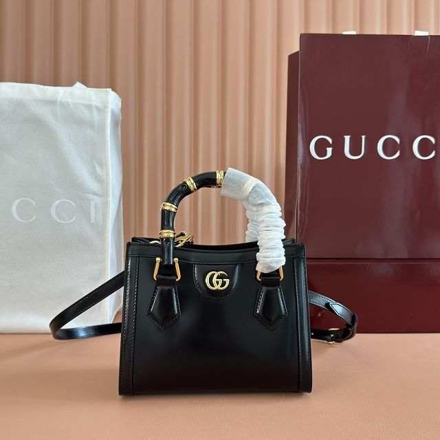 GG original calfskin diana small tote bag 832936 black