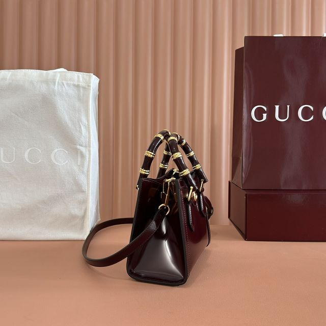 GG original calfskin diana small tote bag 832936 bordeaux